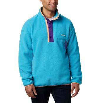 Columbia Helvetia Half-Snap Fleece, Pullover Azules Para Hombre | 475308-PQC